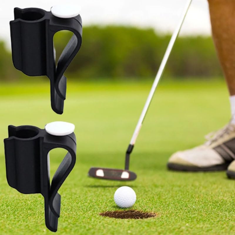 Premium Golf Club Bag Clips - 6PCS Black Golf Putter Holder Accessories for Secure Club Organization | Ideal for Golf Bags, Carts & Travel Cases