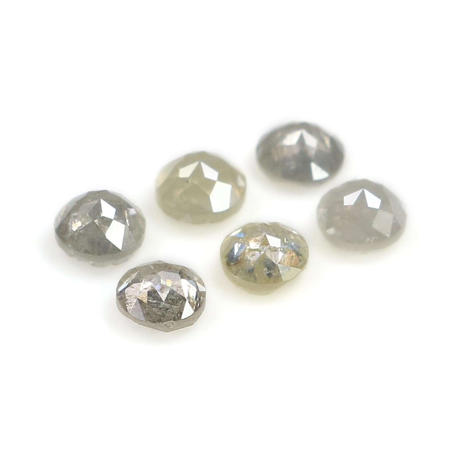 1.42 CT Natural Loose Round Rose Cut Grey Diamond - 3.50 MM GIA Certified Loose Diamond for Engagement Rings & Jewelry Making (LQ1701)