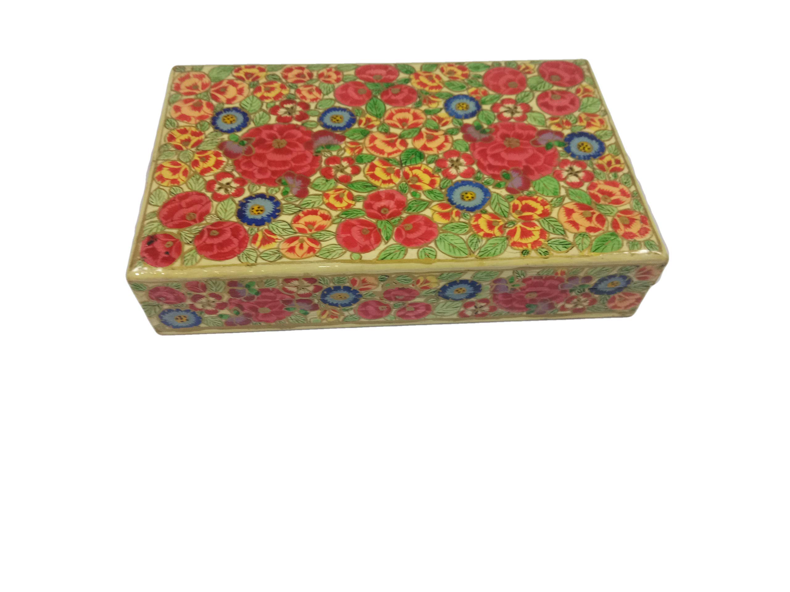 Handmade Papier Mache Jewelry Box - Indian Artisan Crafted Treasure Chest for Rings, Necklaces & Keepsakes | Perfect Gift for Birthdays, Anniversaries & Home Decor