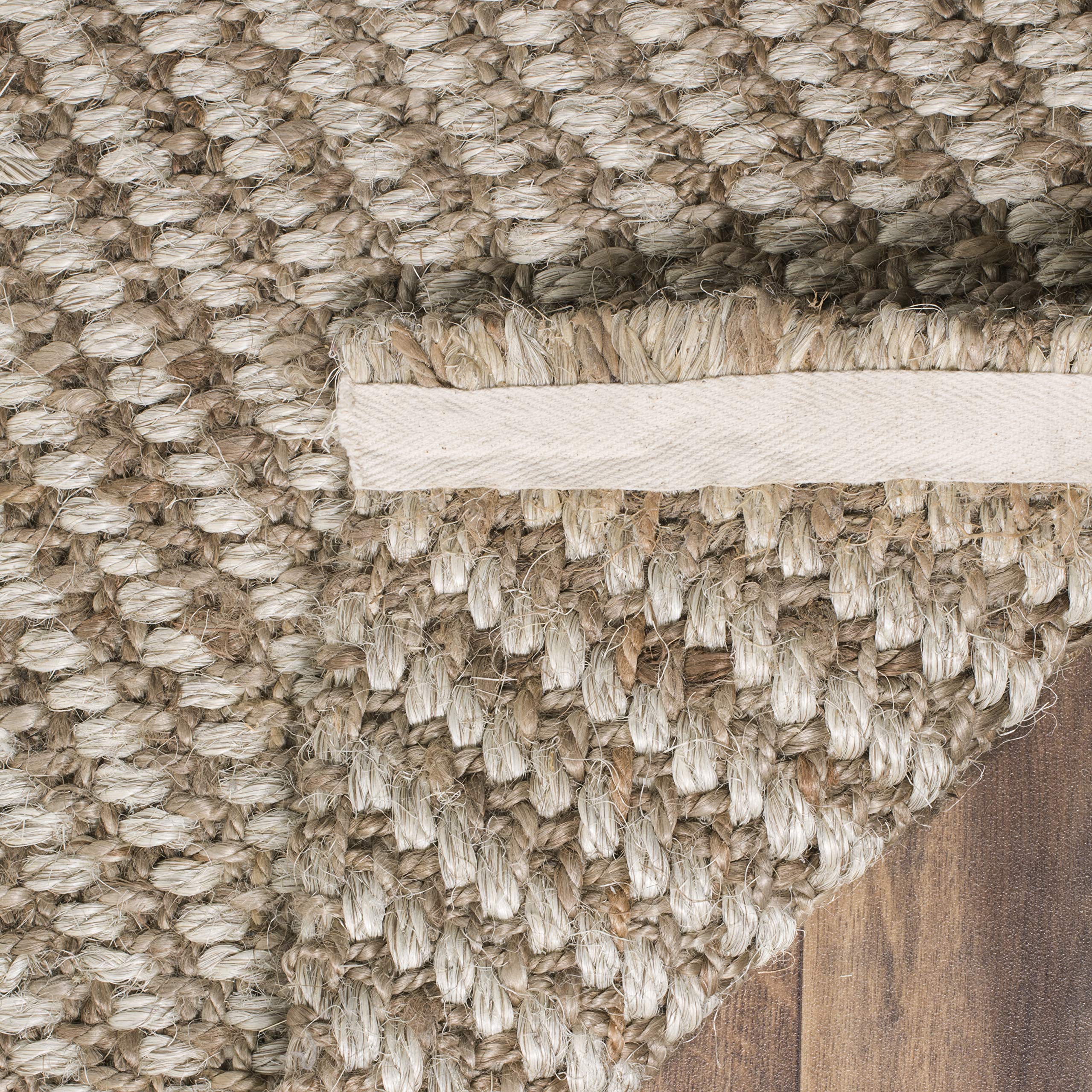 SAFAVIEH Handmade Natural Fiber Area Rug - 5' x 8' Farmhouse Jute & Sisal Rug, Eco-Friendly Solid Weave for High Traffic Living Room, Bedroom, Dining Room | Durable Floor Covering for Home Decor (NF471A)