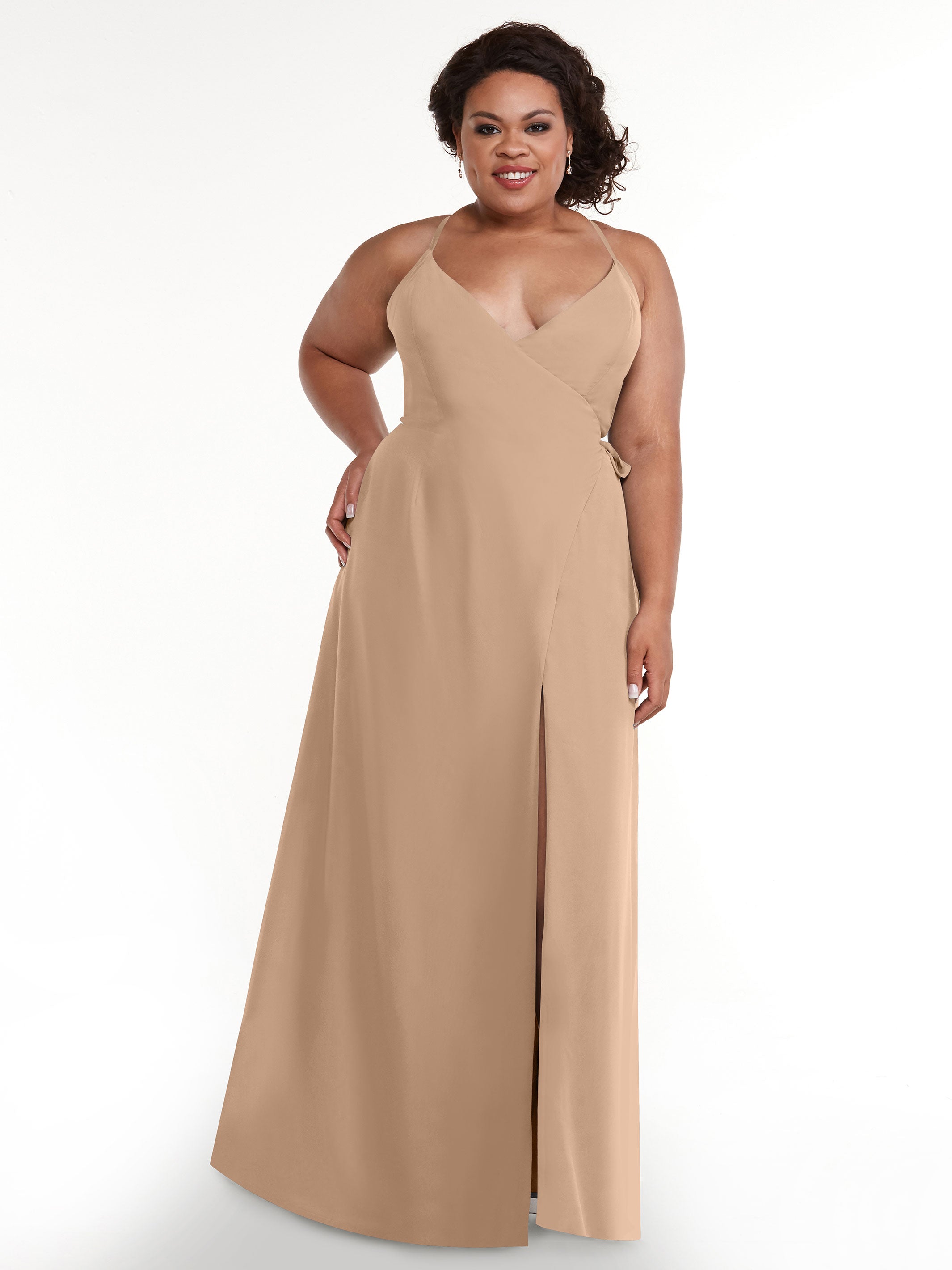 Elegant 80171 Sheath Chiffon Bridesmaid Dress with Adjustable Self-Tie Waist Sash - Perfect for Weddings, Formal Events & Special Occasions