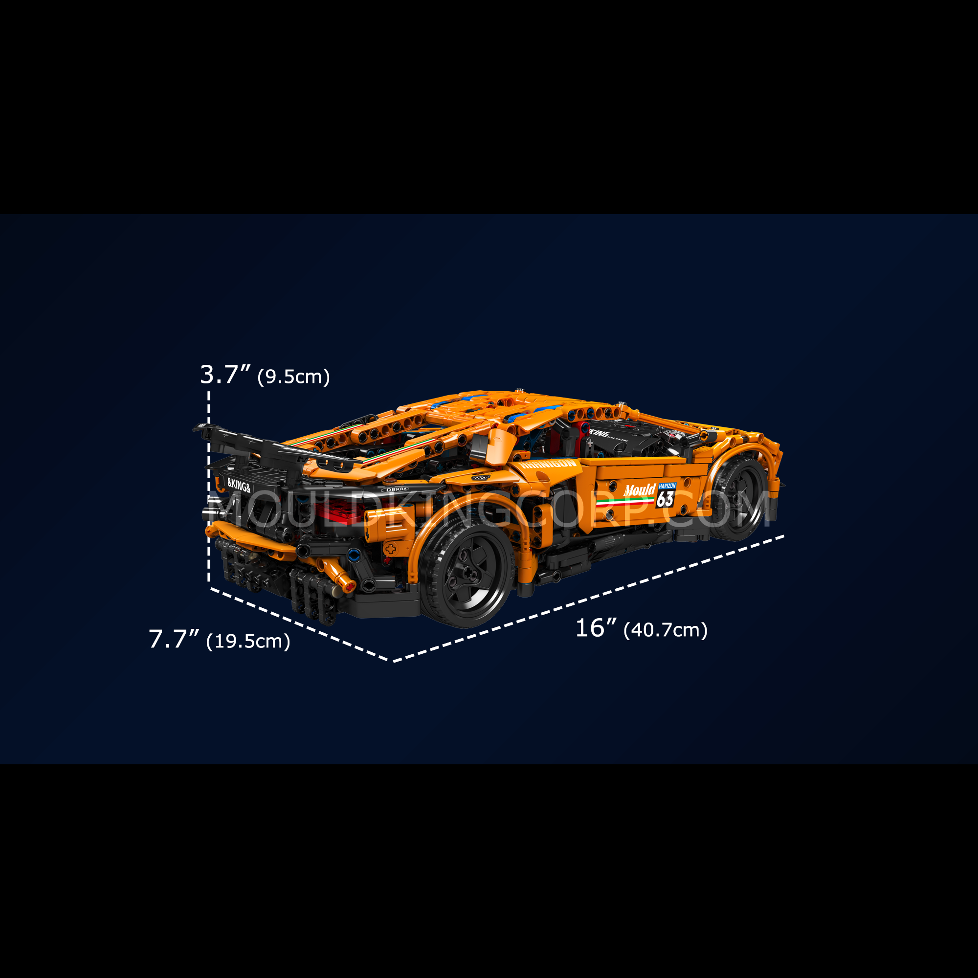 MOULD KING 13177 Italian Lamborghini SVJ Remote Control Car Building Kit | 1,608 Piece Model Car Set for Adults & Teens | DIY Supercar Toy for Collectors, Gifts & Home Display