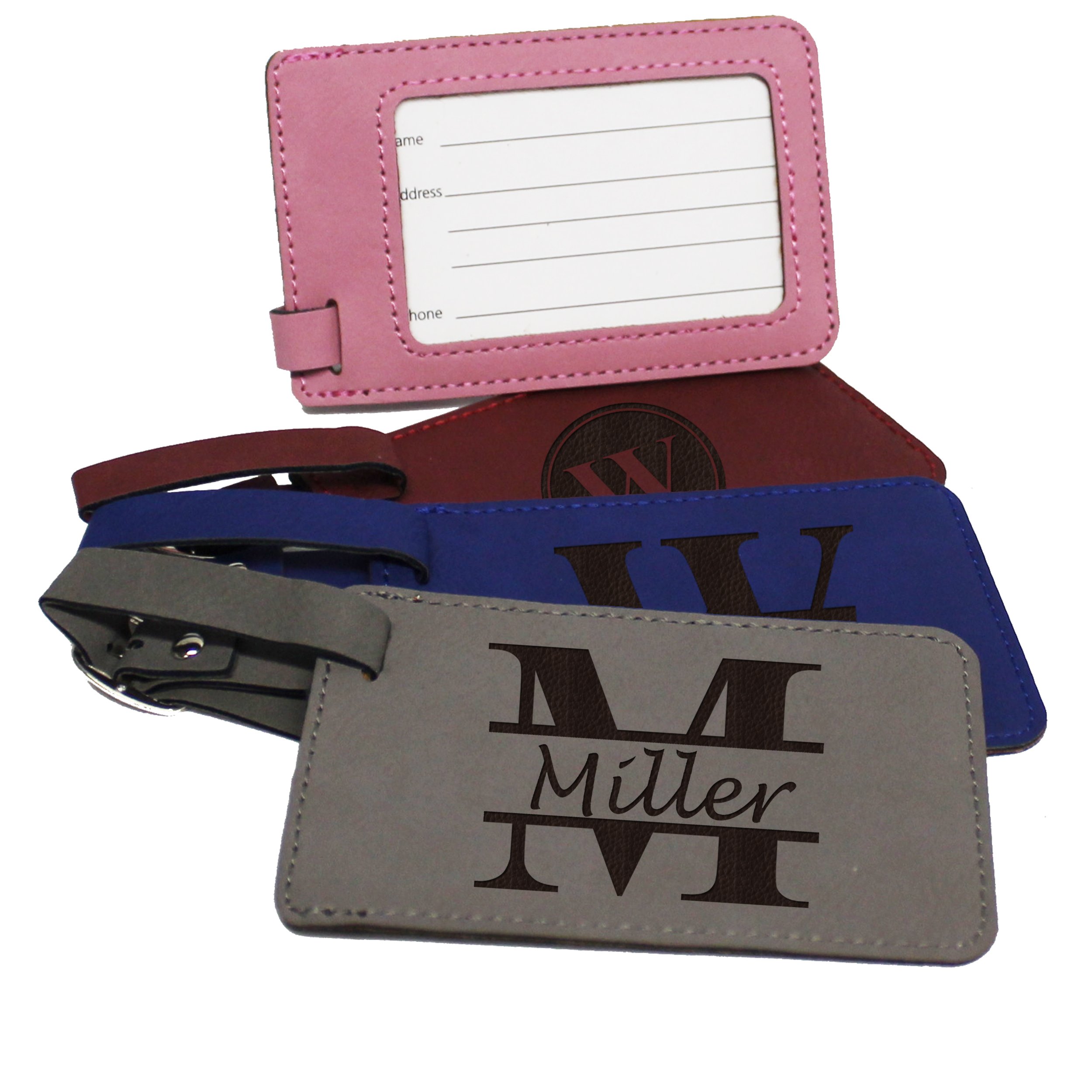 Personalized Monogrammed Luggage Tag - Custom Engraved Travel Gift for Men & Women - Perfect for Suitcases, Backpacks & Carry-Ons