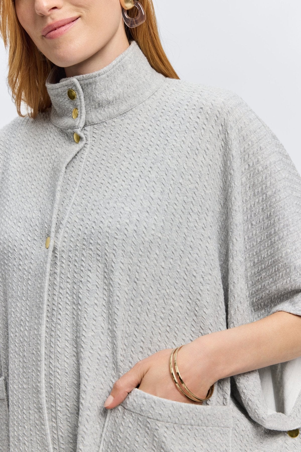 Aspyn Cable Knit Cape Tunic Sweater for Women - Cozy Winter Pullover with Hood - Perfect for Casual Outings, Office Wear & Holiday Outfits