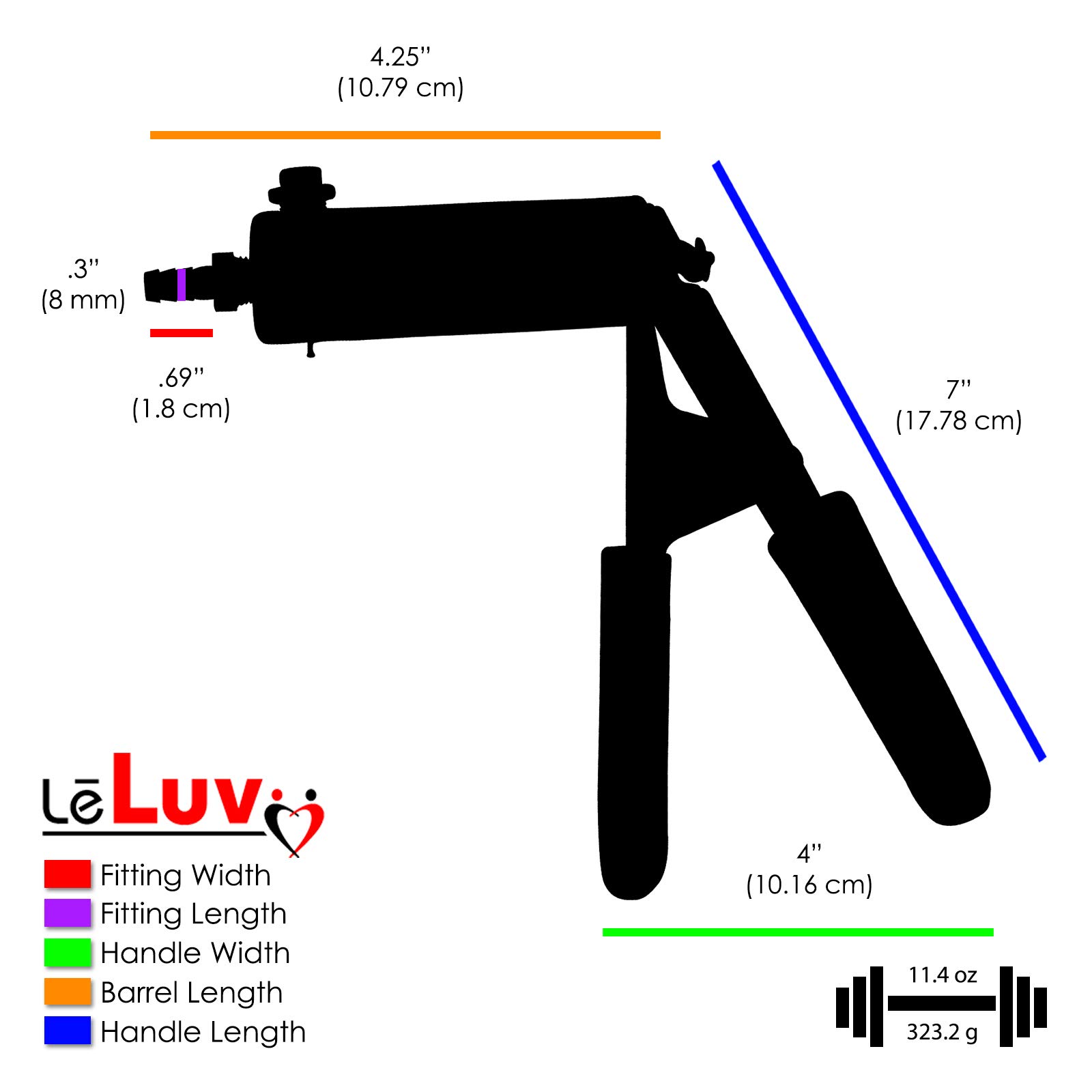 LeLuv Ultima Vacuum Pump Handle - Premium Aluminum Silver Chamber with Comfortable Red Padded Rubber Grips for Enhanced Performance | Perfect for Physical Therapy, ED Treatment & Muscle Recovery