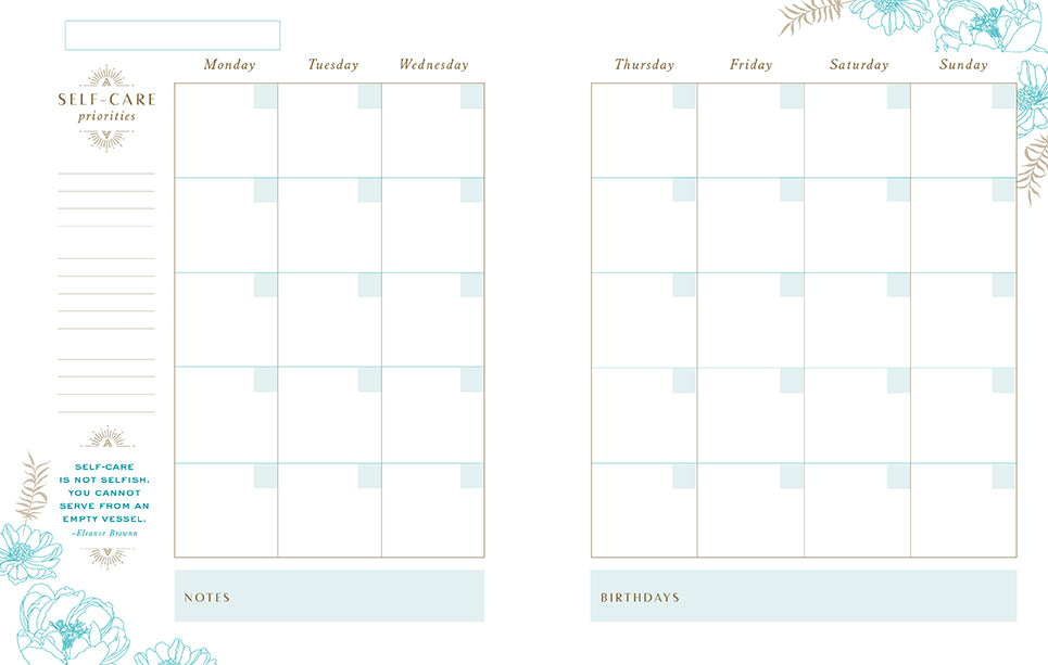 12-Month Undated Self-Care Planner - Daily Wellness Journal & Goal Tracker for Mental Health, Productivity & Personal Growth - Perfect for Meditation, Gratitude Practice & Stress Relief