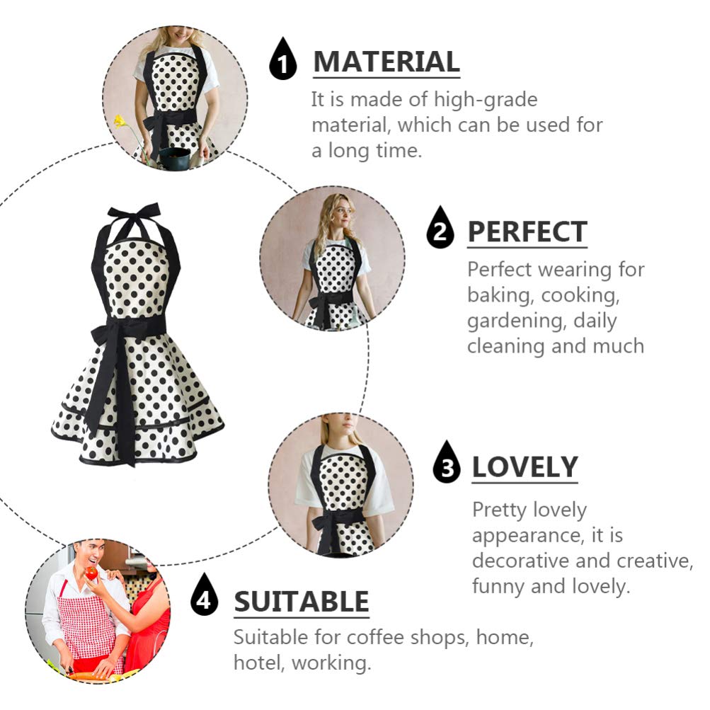Hemoton 1-Piece Cotton Apron for BBQ, Cooking, Painting & Baking - Adjustable Adult Bib for Women & Chefs - Perfect for Restaurants, Kitchen & Crafting