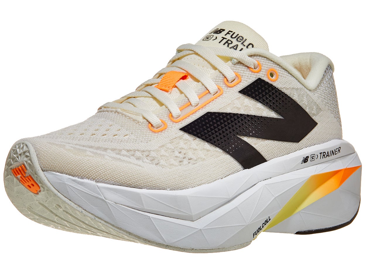Women's Running Shoes - New Balance FuelCell SuperComp Trainer v3 in CA Angora/Hot Mango/Black - Lightweight Cushioned Training Shoes for Women - Perfect for Marathon Training, Gym Workouts & Daily Running