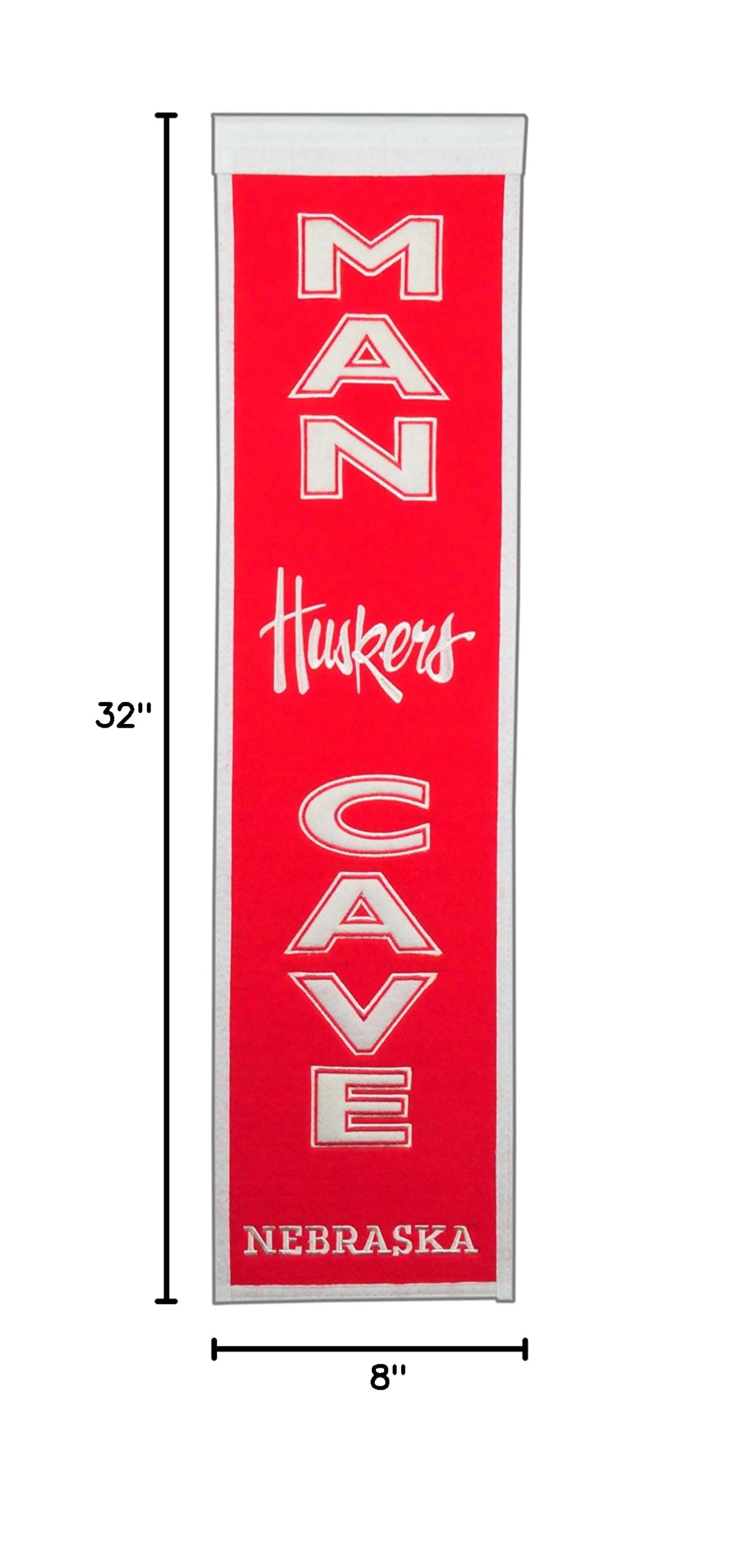 Nebraska Cornhuskers NCAA Man Cave Banner - Premium College Football Decor for Game Room, Sports Bar & Fan Cave