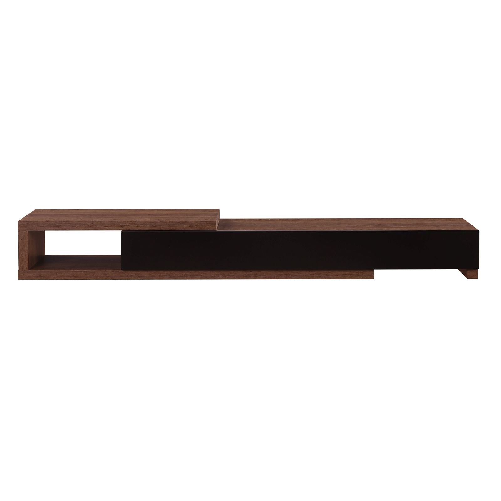 Criterion Durham Extendable TV Stand 260cm - Dark Oak Lowline Media Console for Living Room, Bedroom & Home Theater