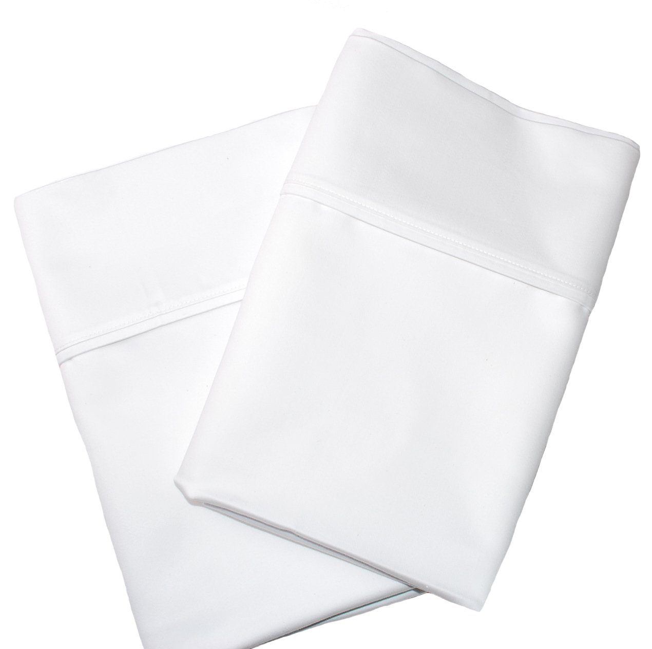 Premium Cotton Blend King Size Pillowcase Set - Soft, Wrinkle Resistant, 2-Piece Solid White Bedding - Perfect for Luxury Hotels, Master Bedrooms & Guest Rooms