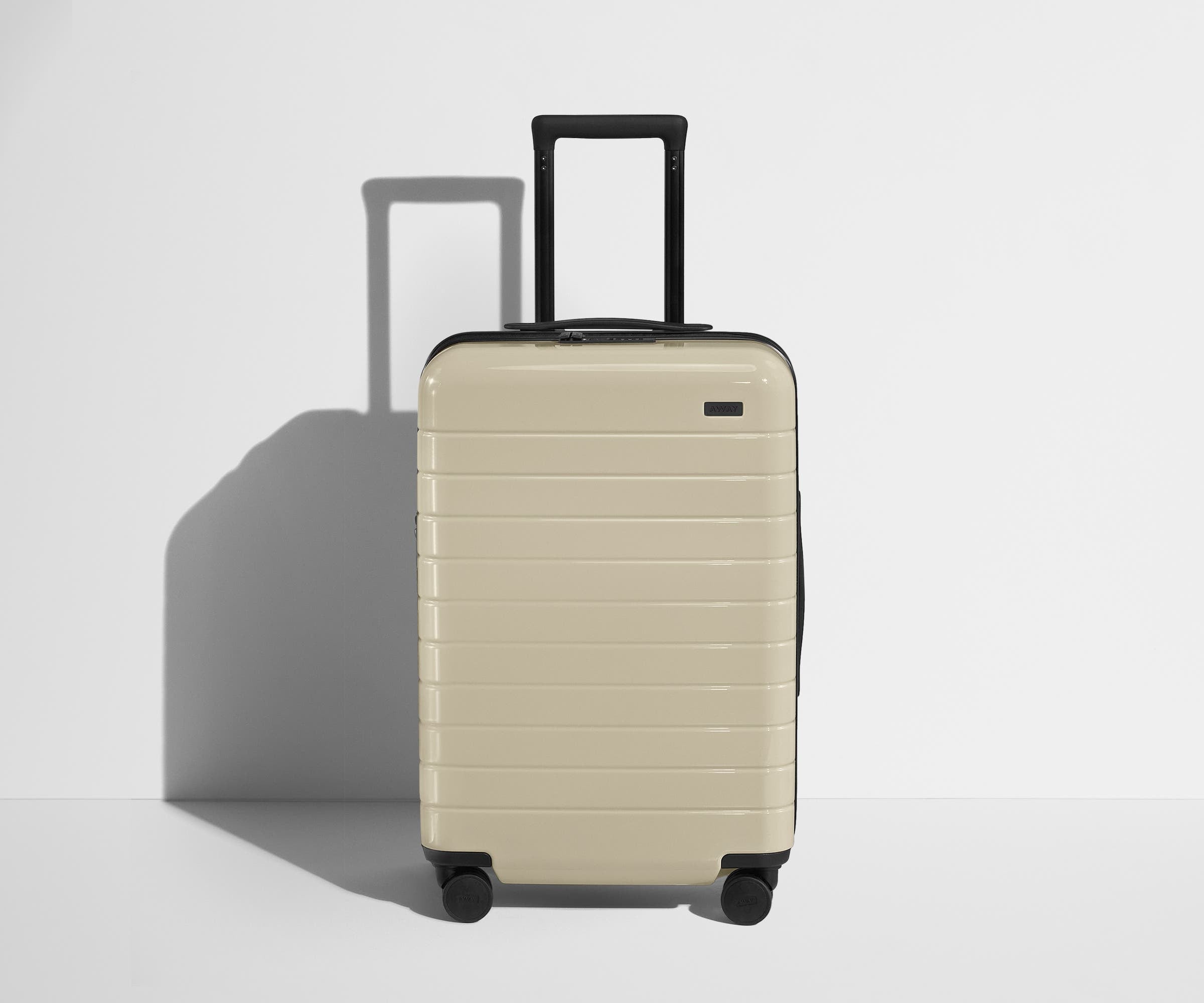 Bigger Carry On Flex Luggage in Salt White (Gloss) - Perfect for Air Travel & Weekend Getaways