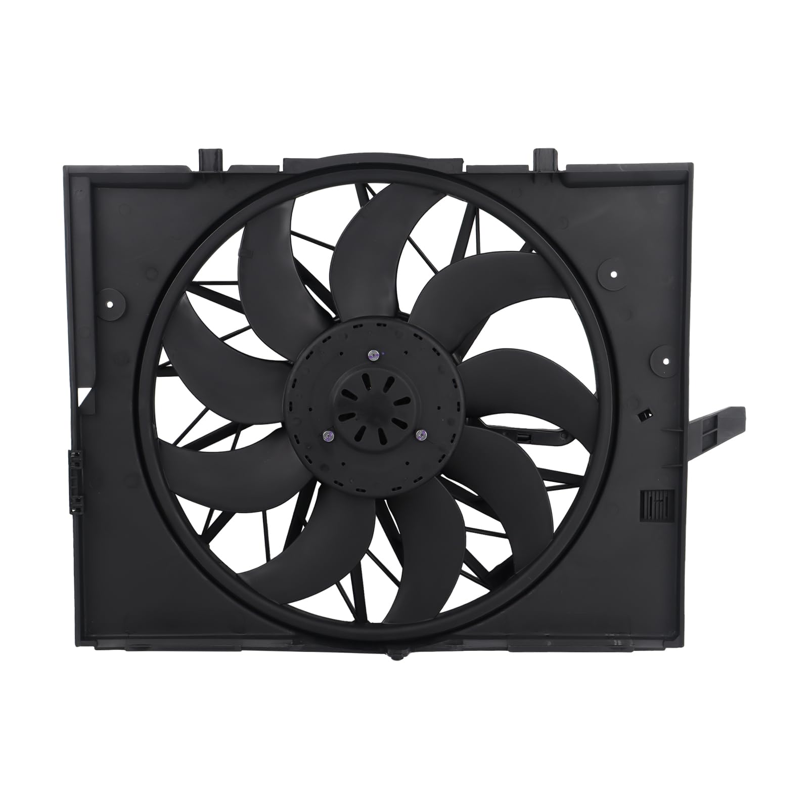 High Performance Engine Radiator Cooling Fan with Brushless Motor - Compatible with 2006-2010 BMW 525i/530xi/528i/545i/750i/750Li/645Ci - Direct Replacement for OEM 17427543282 - Perfect for Summer Driving & Overheating Prevention
