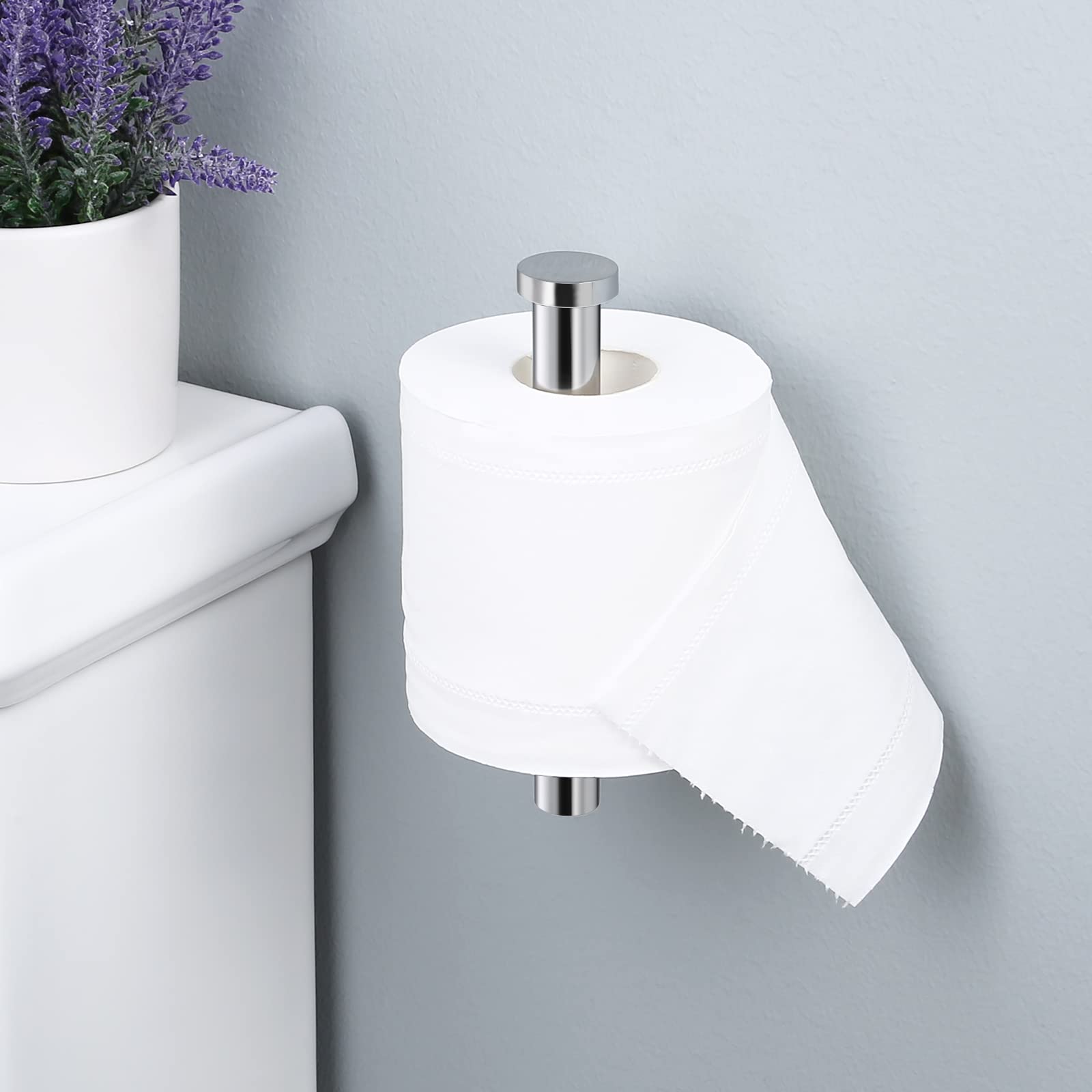 KES Chrome Toilet Paper Holder - Stainless Steel Wall Mounted Bathroom Tissue Dispenser - Contemporary Style Loo Roll Holder for Home & Kitchen (Polished Steel, Model A2175S12) - Perfect for Modern Bathrooms, Powder Rooms & Kitchen Pantries