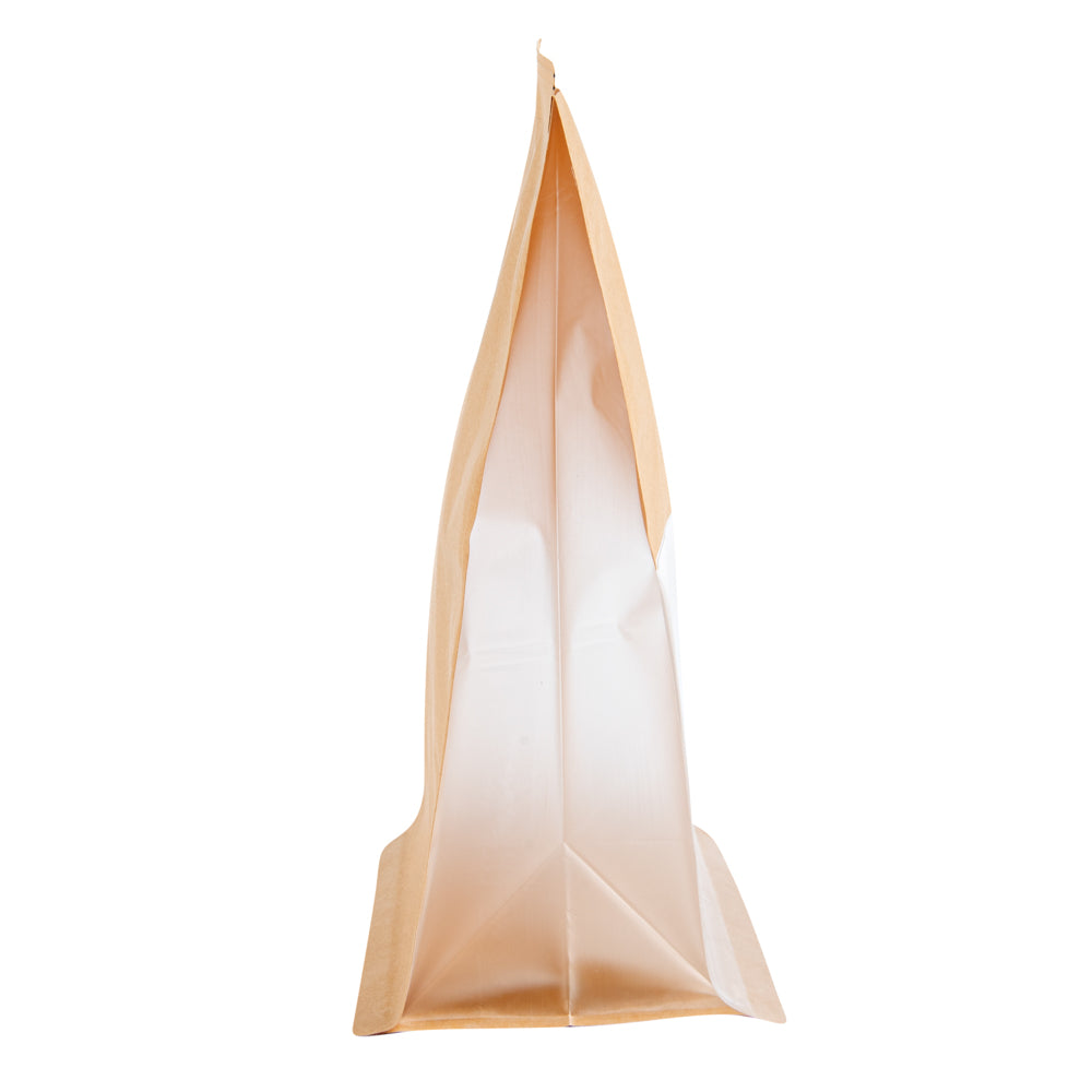 Premium Kraft Cotton Paper Tin Tie Bags with Clear Window - 8.75