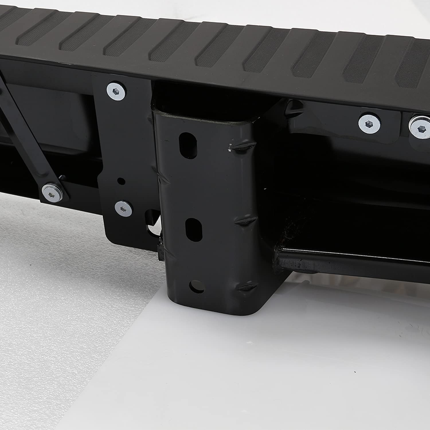 AKKON Rear Bumper with Step Pads & LED Lights Kit for 2015-2019 Ford F150 Standard/Styleside Bed - No Sensor Hole & Hitch Included | Perfect for Off-Roading, Truck Upgrades & Enhanced Vehicle Protection