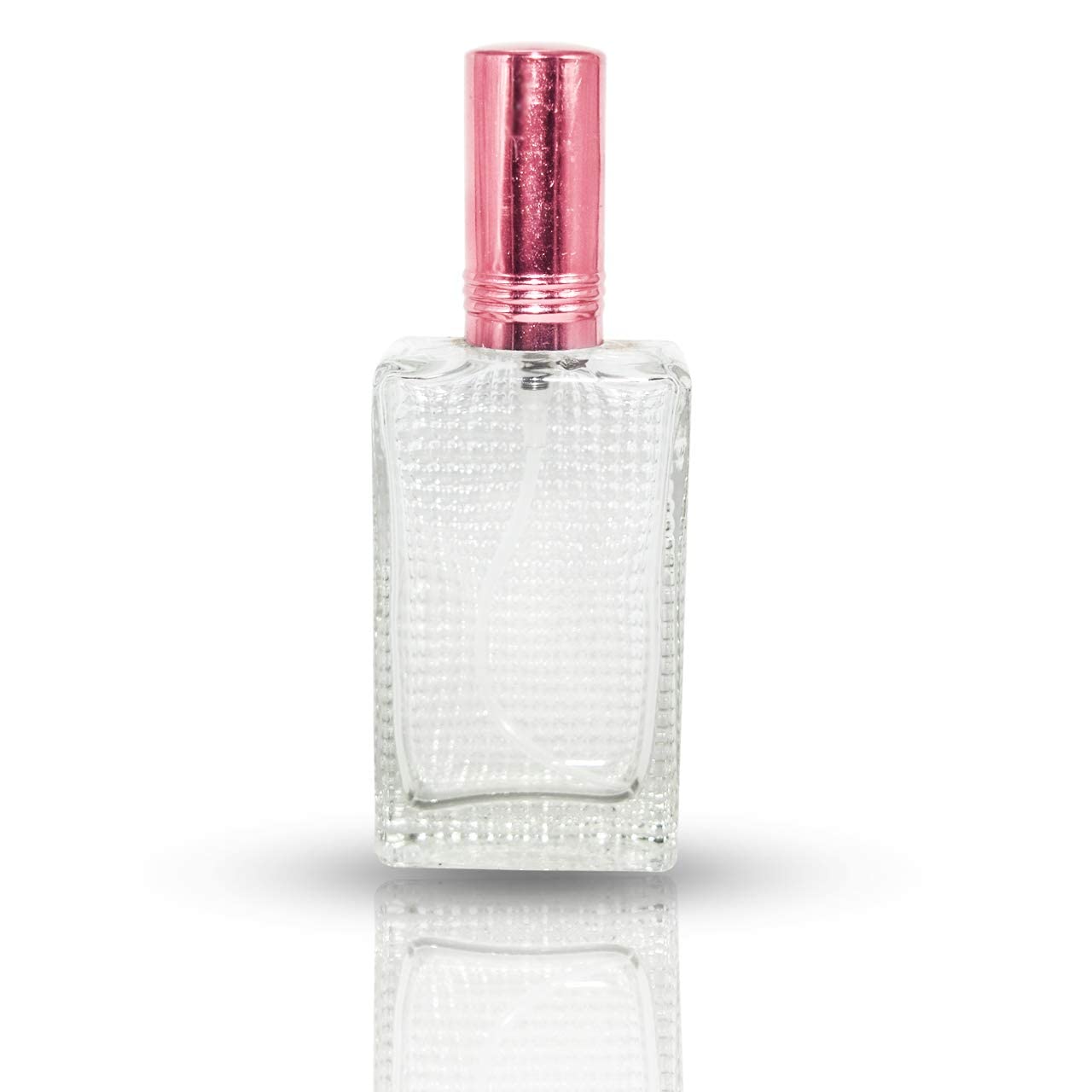 50ml Refillable Glass Bottle with Spray Pump & Double Cap - Perfect for DIY Perfume, Essential Oils, Blends & Rose Water (Color May Vary) | Ideal for Travel, Home Fragrance & Skincare Storage