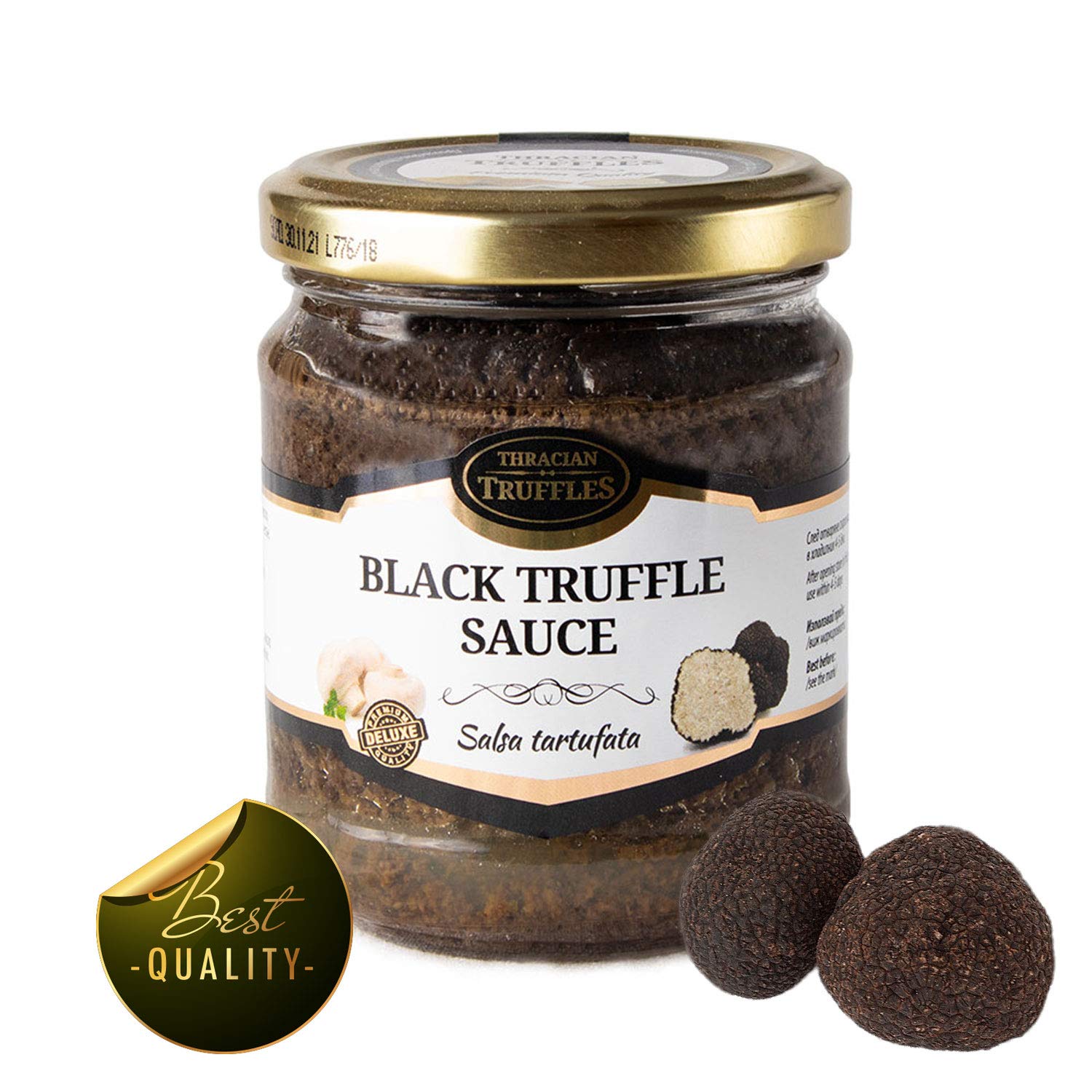 Premium Black Summer Truffle (Tuber aestivum) - Gourmet Truffle Sauce for Pasta, Risotto, Meat & Sushi - Luxury Food Gift (5 x 170g Jars) - Perfect for Fine Dining, Home Cooking & Gourmet Recipes