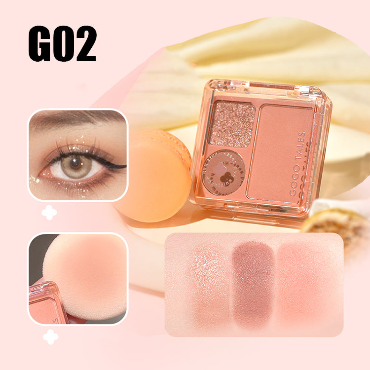 Gogotales Compact Blush & Eyeshadow Palette - Portable Makeup Kit for Travel, On-the-Go Touch Ups, and Everyday Beauty Routine