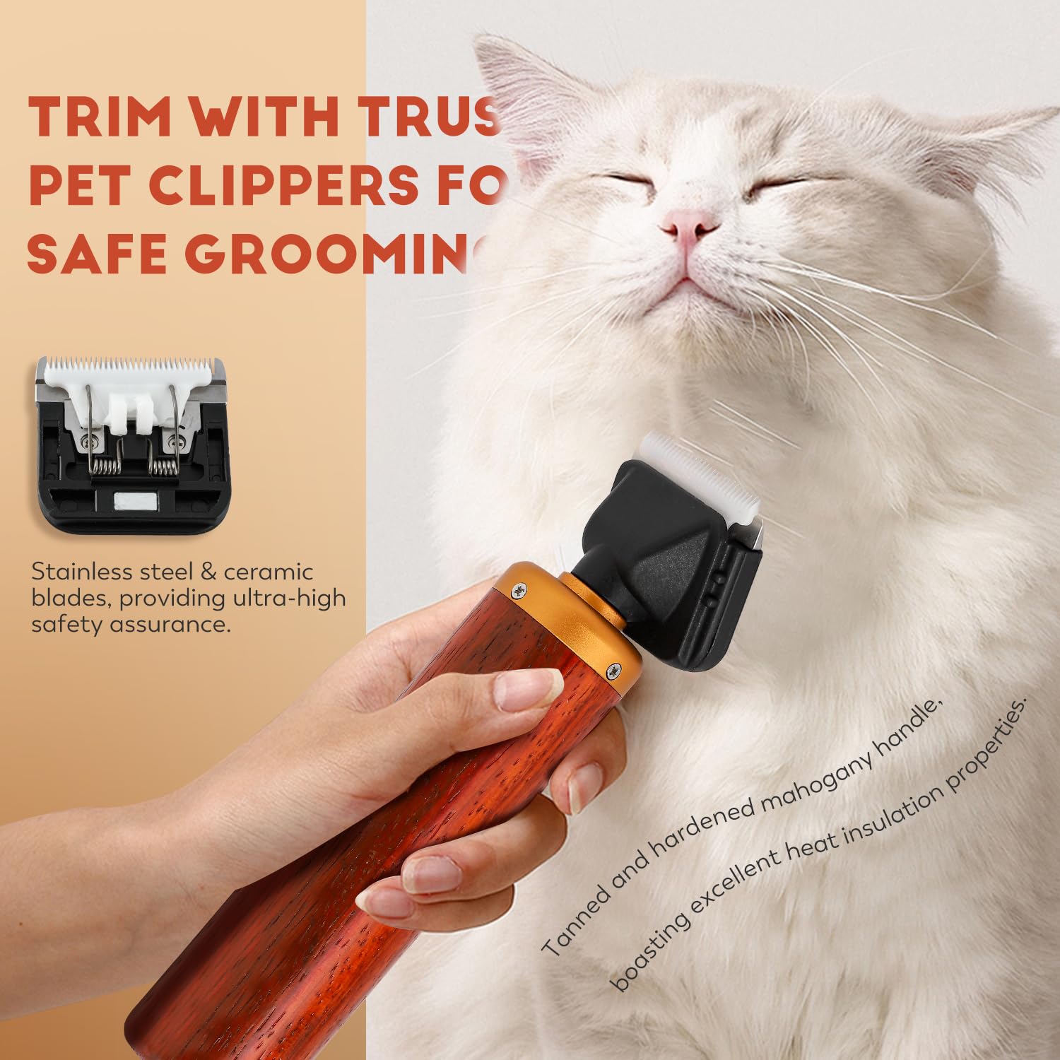 CGOLDENWALL Professional Pet Hair Clipper - 55W Electric Animal Grooming Trimmer with 3m Cord for Rabbits, Dogs, Cats, Sheep - Perfect for Home Pet Grooming & Professional Animal Care