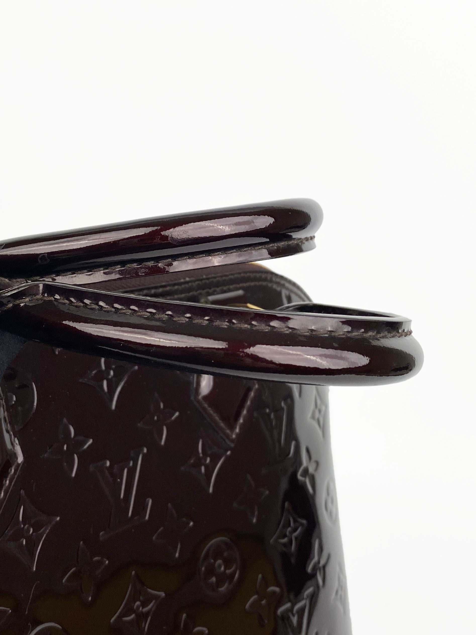 Authentic Louis Vuitton Amarante Alma PM Handbag - Monogram Vernis Leather Crossbody Purse for Women | Perfect for Work, Travel & Evening Events