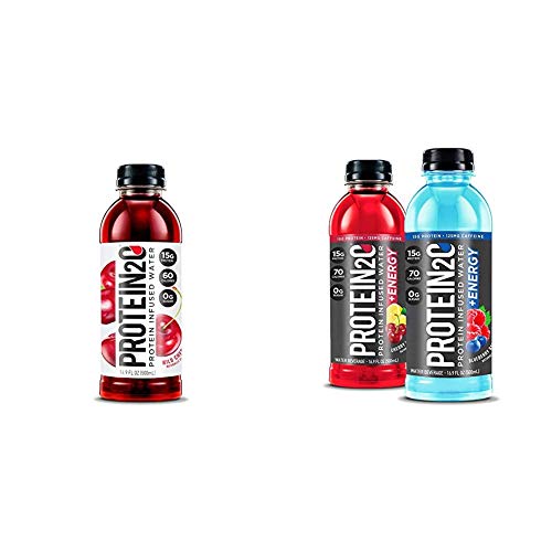 Protein2o Low-Calorie Protein Infused Water with 15g Whey Protein Isolate - Wild Cherry & Variety Pack (16.9oz, 12 Count) | Hydration & Recovery Drink for Athletes, Gym, Workout & Active Lifestyle