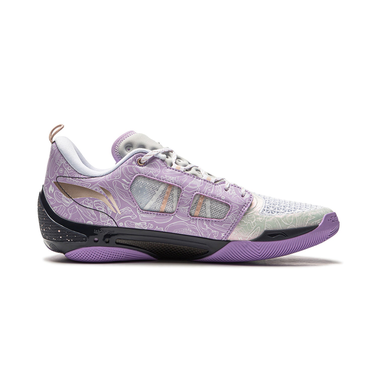 Wade 808 4 Ultra White Purple Basketball Shoes - Lightweight Performance Sneakers for Men - Perfect for Indoor & Outdoor Court Play