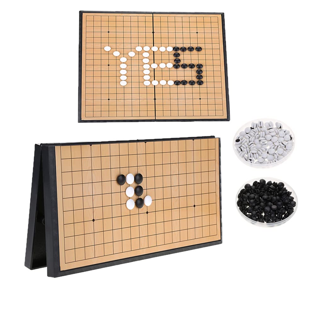 Magnetic Go Game Set - Folding Go Board & Chinese Chess Set | Educational Weiqi Game Kit for Kids & Teens | Perfect for Travel, Family Game Night & Classroom Learning