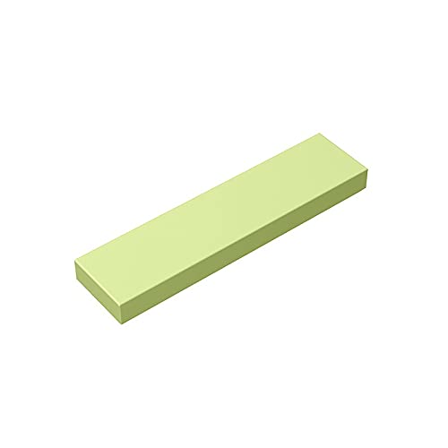 **Eske Kouri Gobricks GDS-563 1x4 Tile Building Blocks (30 PCS) - Compatible with Lego 2431, 91143 & Major Brick Brands - DIY Technical Parts in 326 Yellowish Green (044) - Perfect for MOCs, Custom Models & Creative Assemblies**