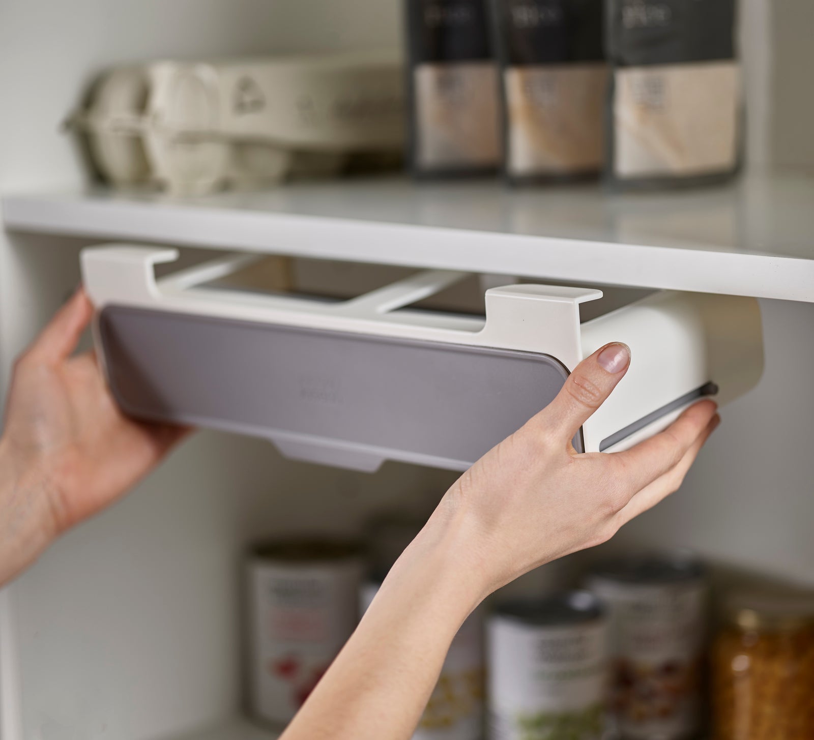 Under Cabinet Spice Rack Organizer - Space Saving Kitchen Storage Solution for Spices, Jars & Condiments - Perfect for Small Kitchens, RVs & Apartments