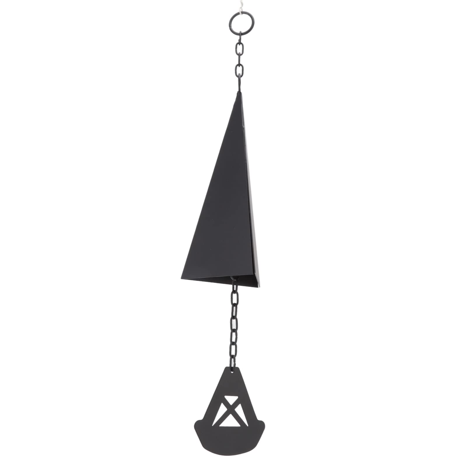 Triangular Iron Wind Chimes - Rustic Courtyard Bell Decor for Home & Garden - Perfect for Porch, Patio, and Outdoor Relaxation