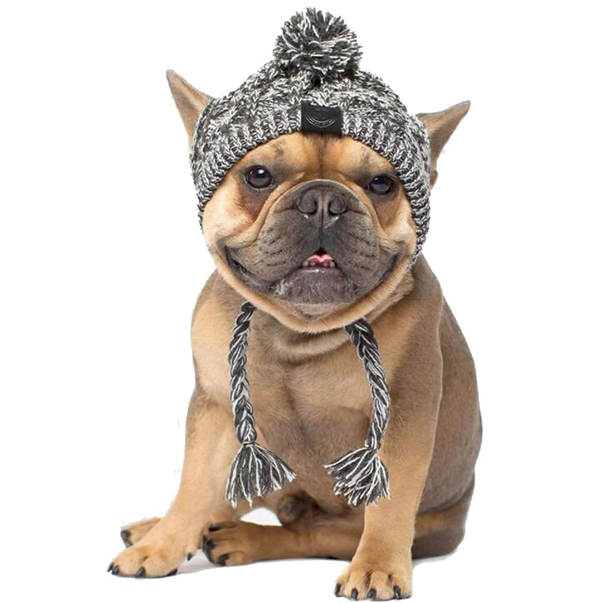 Warm Knitted Dog Hat with Ear Holes for Small Medium Dogs - Winter Pet Accessory for Outdoor Walks