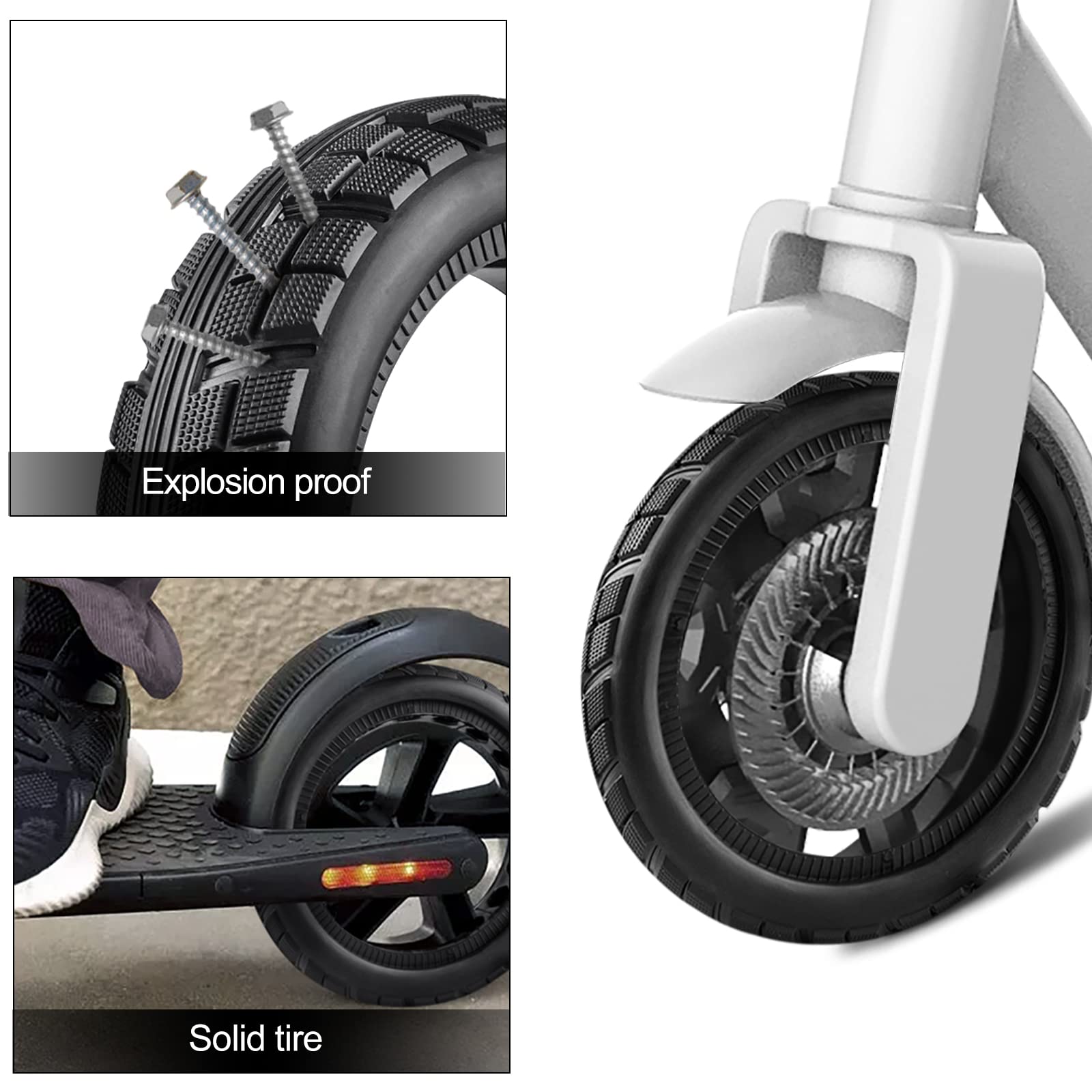 ATFArt 8.5 Inch Solid Honeycomb Scooter Tires - Replacement Tires for Xiaomi M365 Pro - Durable & Colorful Non-Pneumatic Tires for Urban Commuting & Last-Mile Transportation