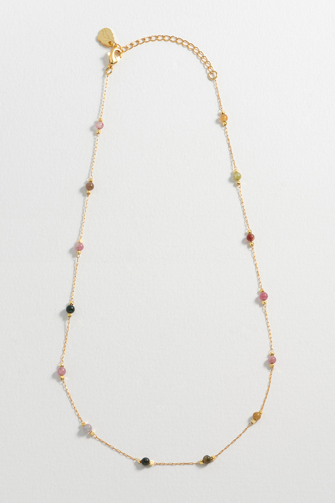 Healing Tourmaline Gemstone Bead Necklace for Women - Natural Crystal Therapy Jewelry for Stress Relief & Energy Balance - Perfect for Meditation, Yoga & Spiritual Healing