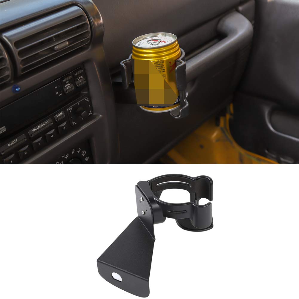 Bestmotoring ABS Car Cup Holder Phone Mount & Interior Trim Accessories for Jeep Wrangler TJ 1997-2006 - Durable Multifunctional Car Organizer for Drinks & Smartphones - Perfect for Road Trips & Daily Commutes