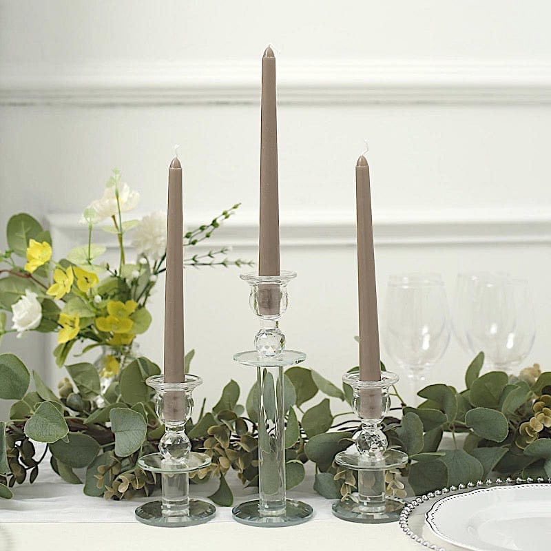 12-Pack Premium 10-Inch Taper Candles for Dining Table, Wedding Decor, and Romantic Ambiance - Long-Lasting Dripless Wax Candles for Home & Events