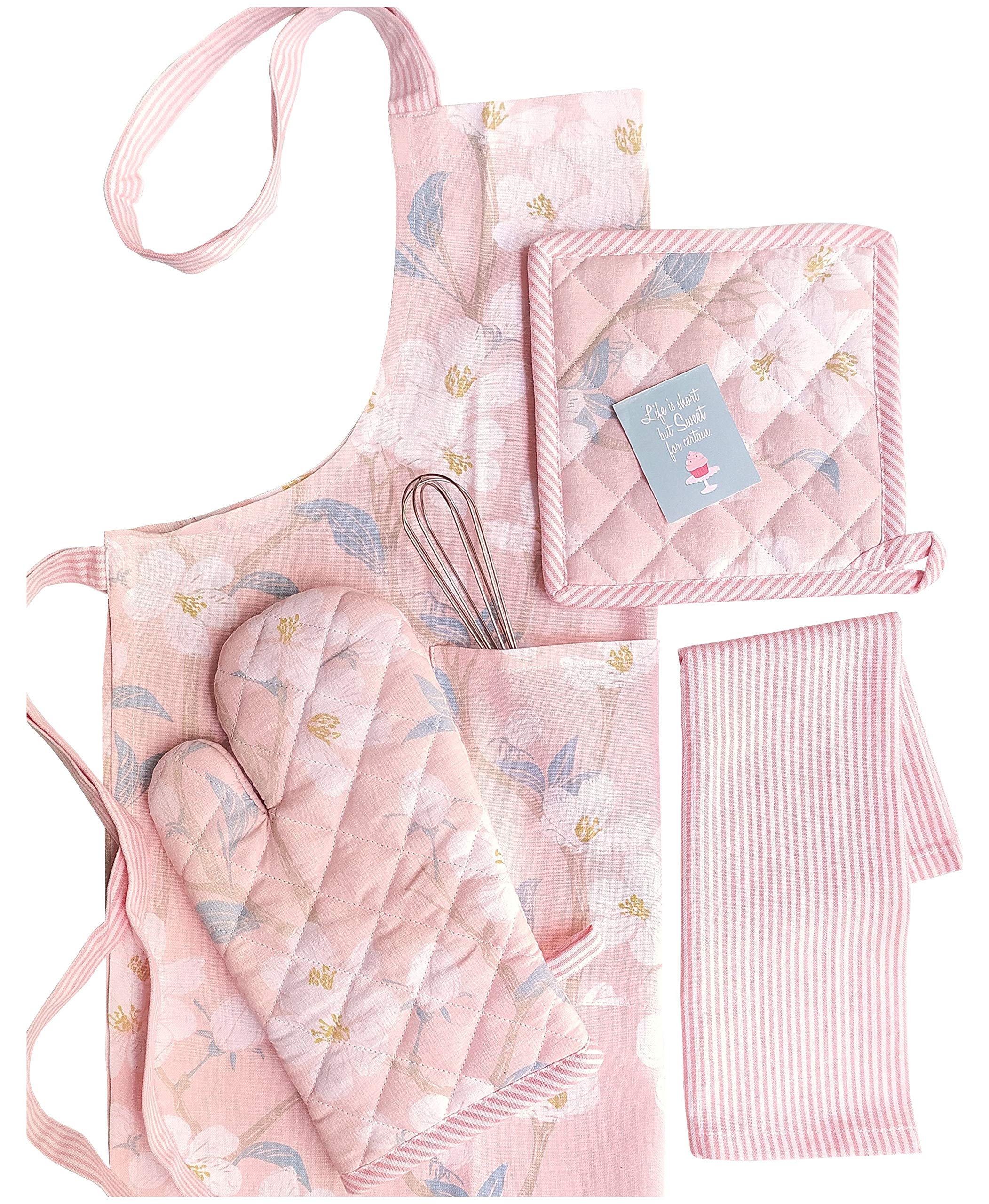 Pixel Home Decor Apron with Gloves - Cooking & Baking Protection