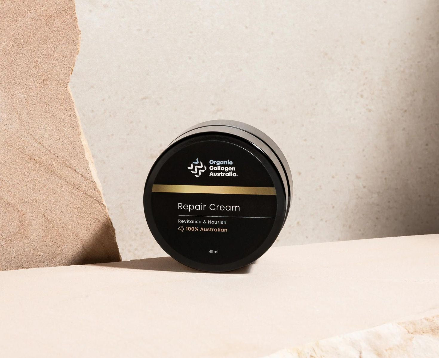 Organic Collagen Repair Cream for Face & Neck - 45ml Anti-Aging Moisturizer with Hyaluronic Acid - Best for Wrinkles, Fine Lines & Dry Skin - Day & Night Use