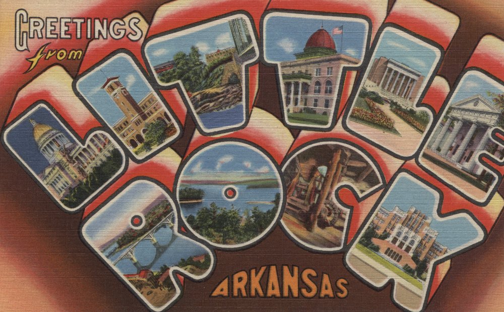 Little Rock Arkansas Large Letter Scenes 8738 - 24x36 Signed Art Print, Wall Decor Poster for Living Room, Office & Home Decoration