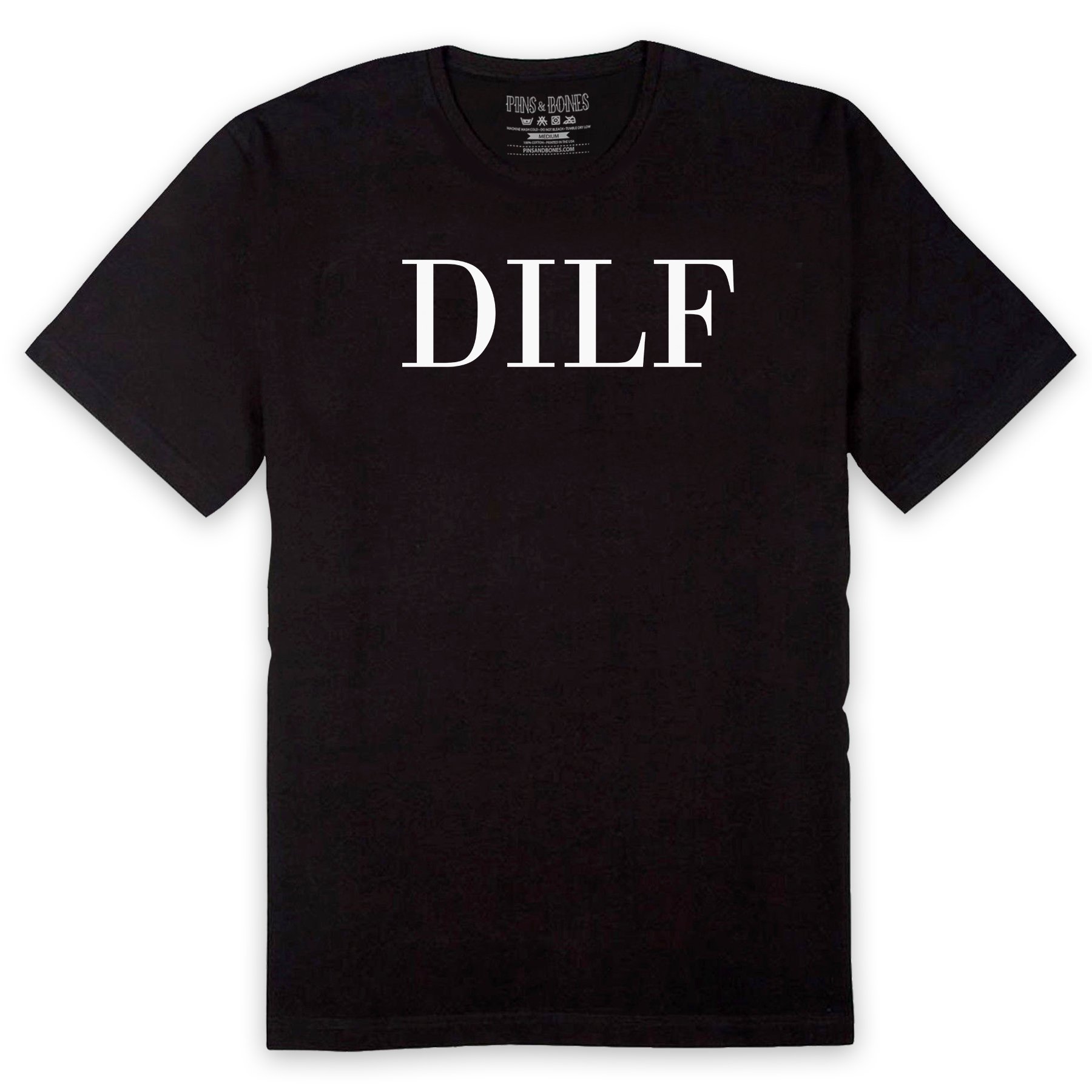 Funny Dad T-Shirt - DILF Inspired Humorous Graphic Tee - 100% Cotton Black Men's Shirt - Perfect for Father's Day, Birthday Gifts & Casual Wear