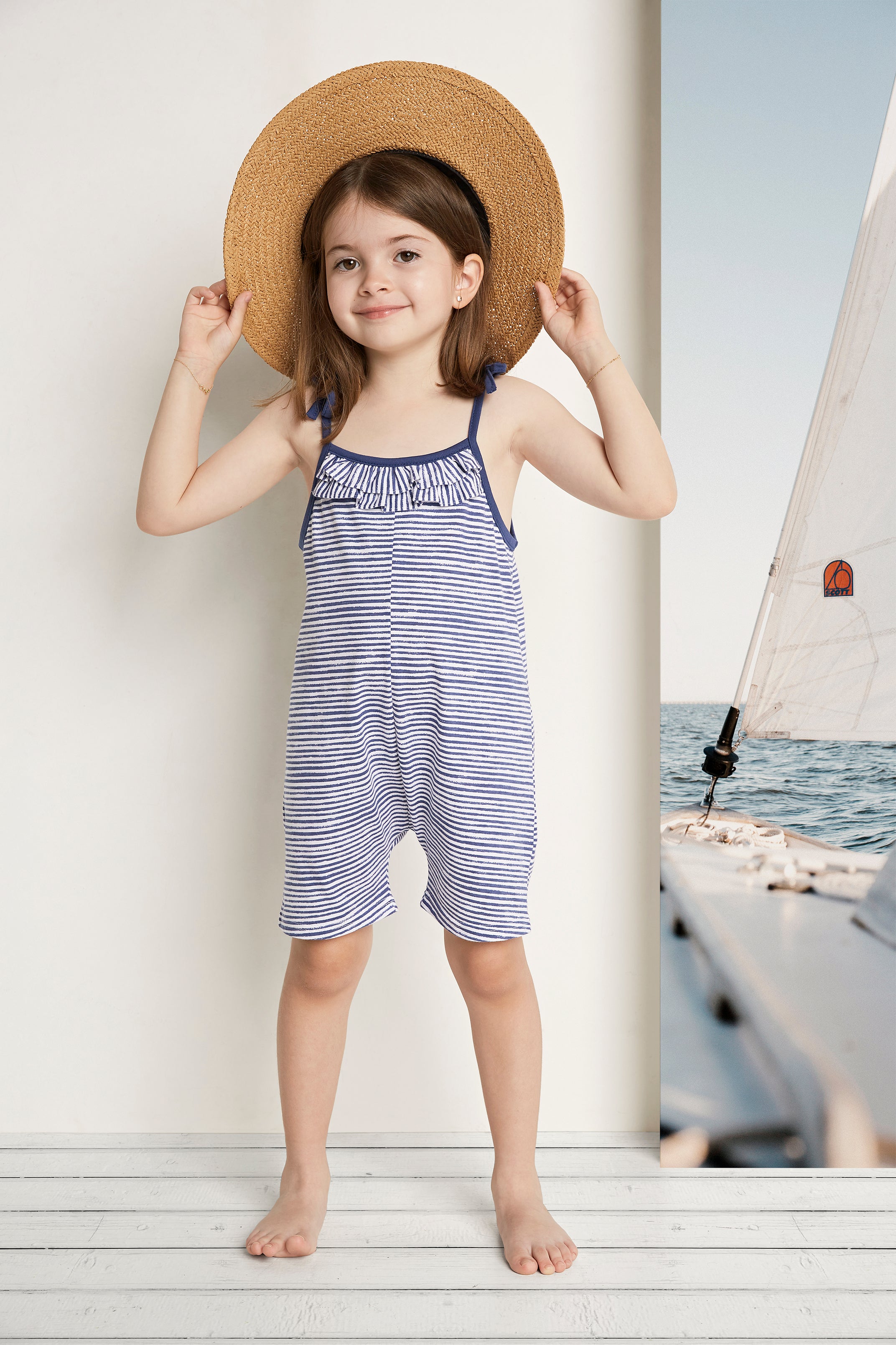 Stylish Hazel Striped Playsuit for Women - Trendy Jumpsuit for Casual Outings, Summer Vacations & Beach Getaways