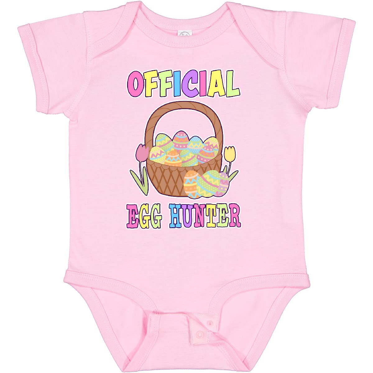 Inktastic Official Egg Hunter with Easter Basket and Eggs Baby Bodysuit - Cute Easter Outfit for Babies & Toddlers - Perfect for Easter Egg Hunts, Family Photos & Holiday Celebrations