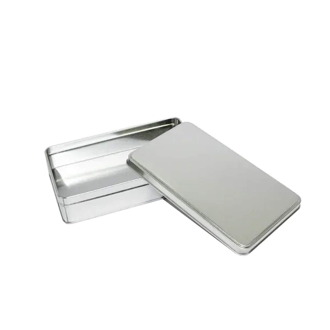 Small Square Silver Tin Container By Celebrate It - Elegant Storage for Jewelry, Spices & Keepsakes | Perfect for Home, Office & Travel Organization