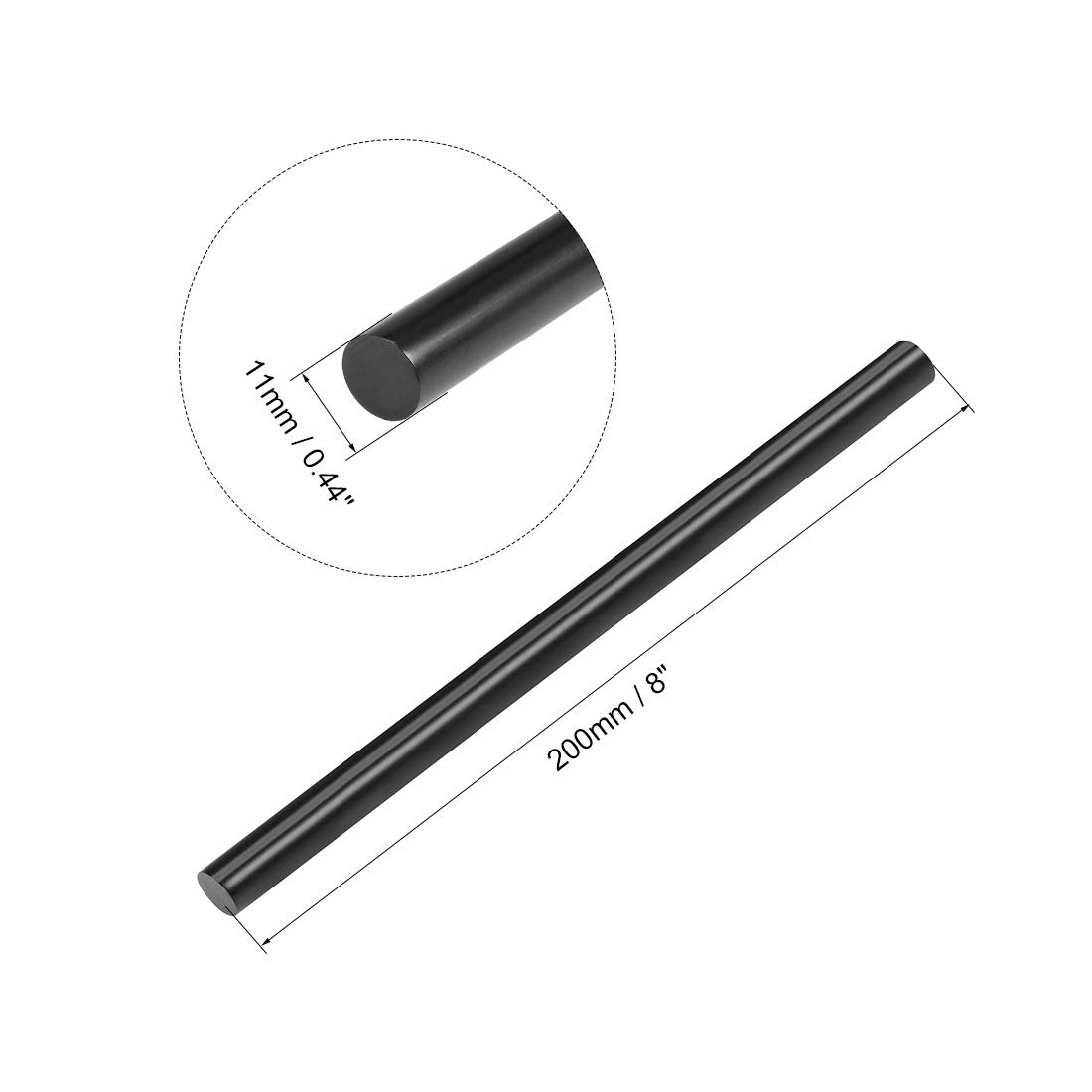 uxcell Mini Hot Glue Gun Sticks 8-inch x 0.44-inch for Craft Glue Guns, Black 5pcs - Perfect for DIY Crafts, Home Repairs & School Projects