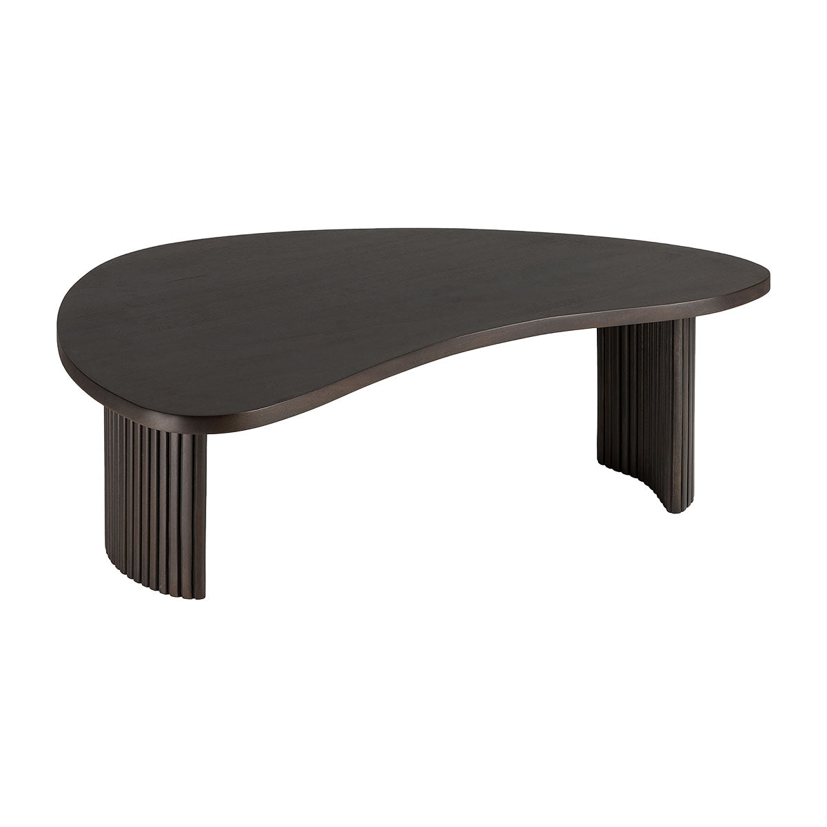 Modern Boomerang Coffee Table - Stylish Wooden Living Room Furniture for Home Decor | Perfect for Small Spaces, Apartments & Lounge Areas