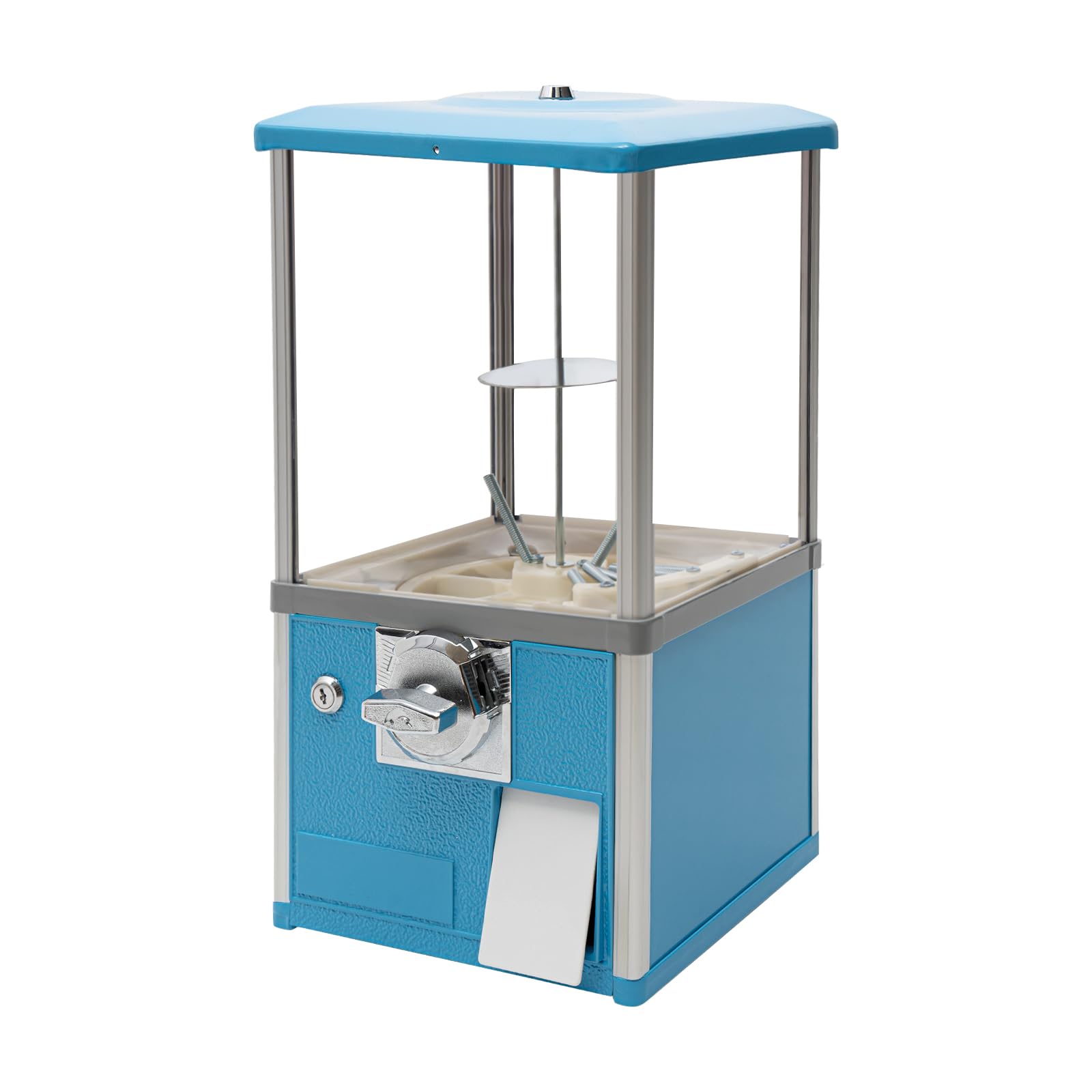25-Cent Commercial Big Capsule Gumball Machine for Kids - Blue Vending Machine for Game Stores, Arcades & Birthday Parties
