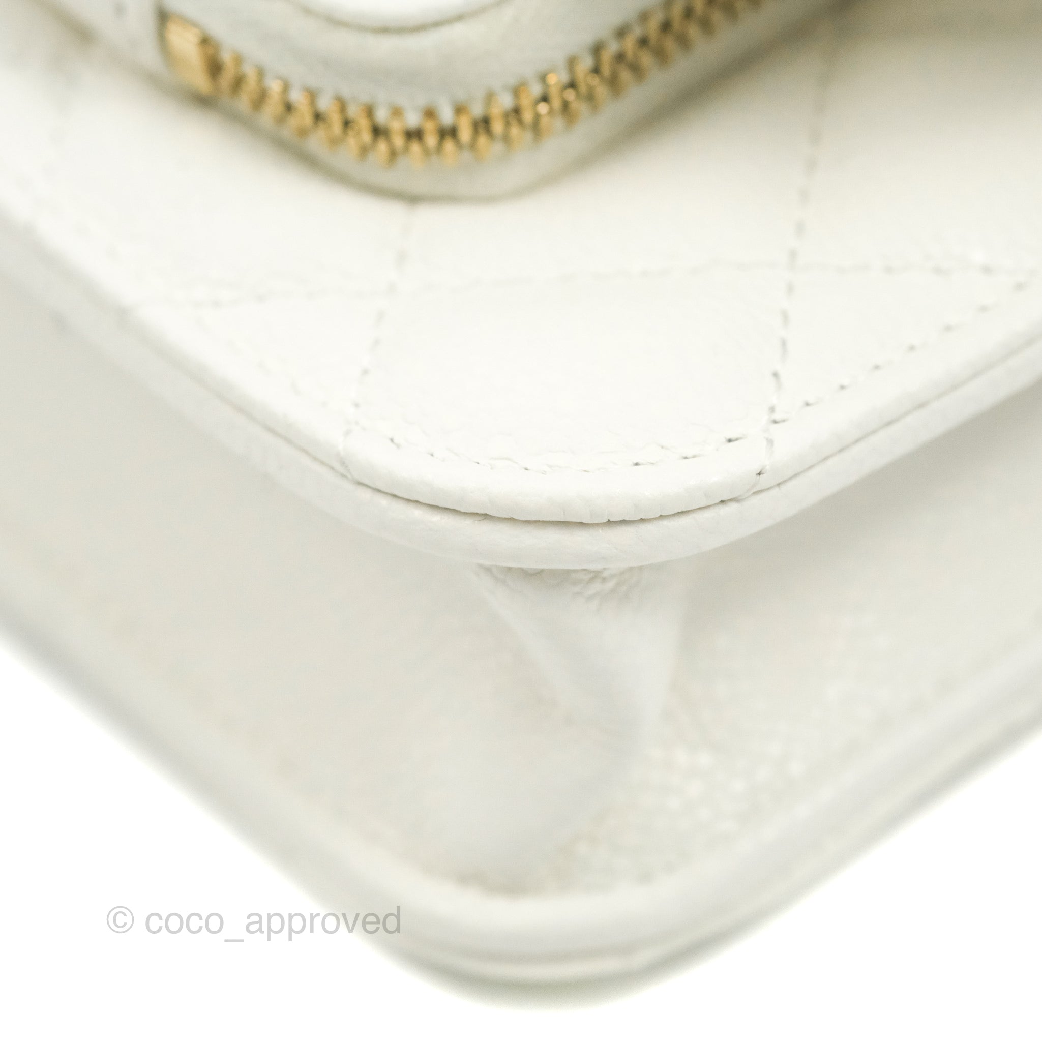 Chanel Business Affinity Clutch with Chain - White Caviar Leather & Gold Hardware - Luxury Evening Bag for Women, Perfect for Parties, Weddings & Special Occasions