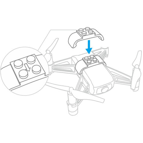 PGYTECH LEGO Adapter for DJI Tello Drone - Compatible with LEGO Toys for Creative Aerial Photography & STEM Learning - Perfect for Kids, Educators & DIY Enthusiasts