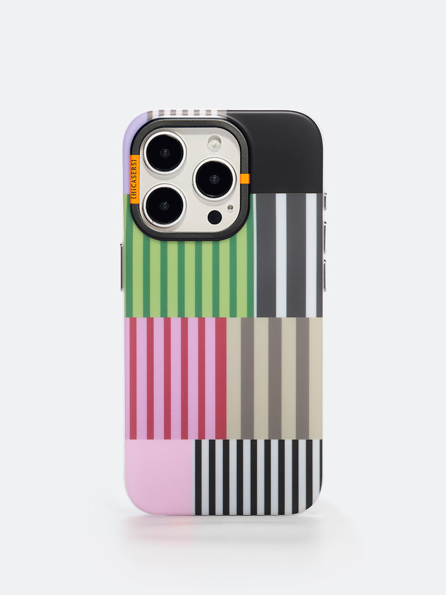Colorful Zebra Stripe Phone Case - Pink & Green Trendy Design for iPhone & Samsung | Perfect for Fashion Lovers & Everyday Protection