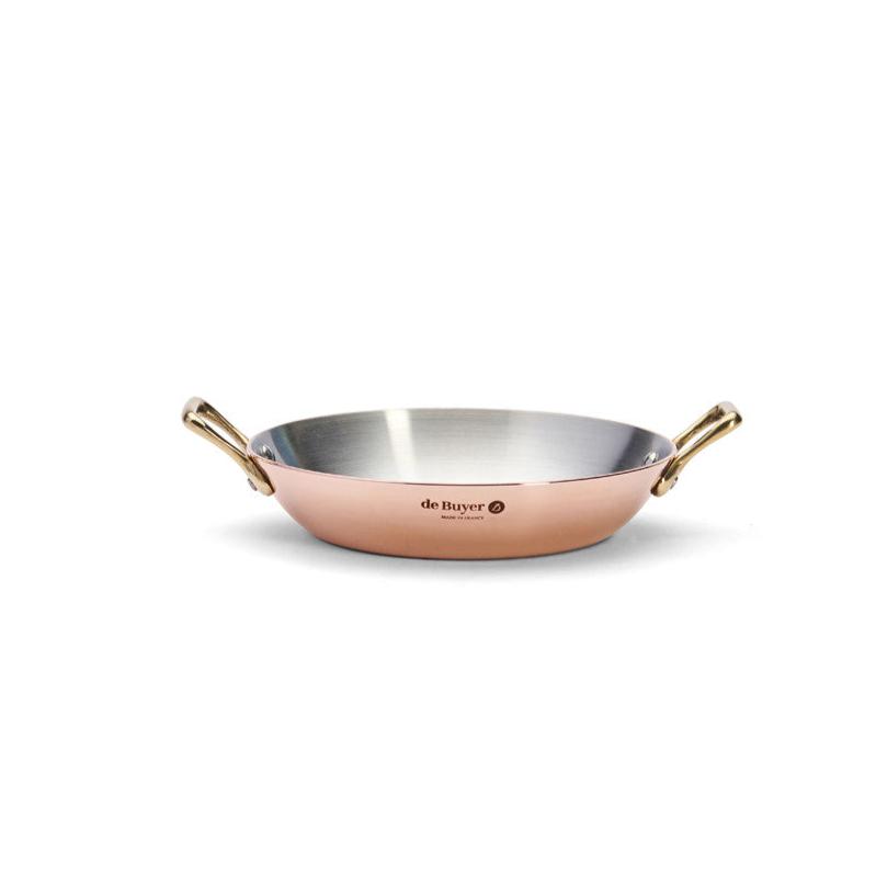 Debuyer 6-Inch Round Copper Mixing Bowl with Welded Handles - Professional Kitchen Tool for Baking, Cooking & Serving - Perfect for Chefs, Home Cooks & Mixing Ingredients